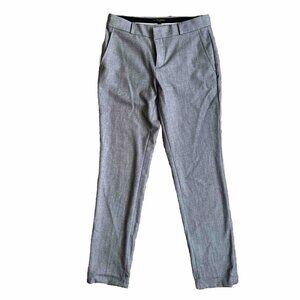 Banana Republic Chambray Pants Womens 0 Gray‎ Casual Slim Chino Academia Minimal